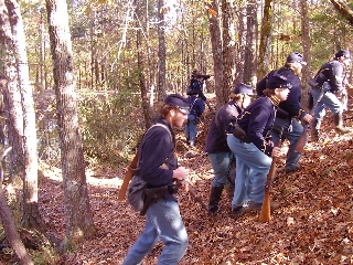 Dismounts wait for enemy